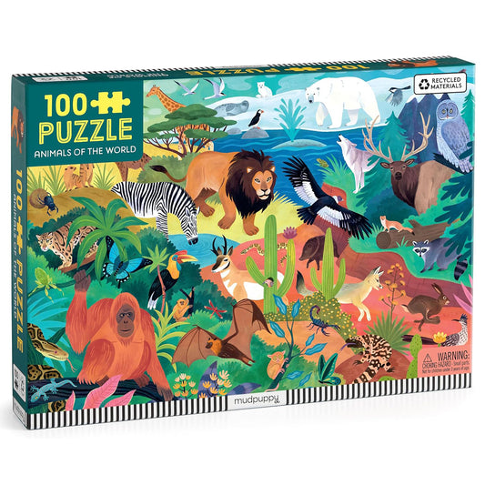 Mudpuppy 100 Puzzle: Animals of the World