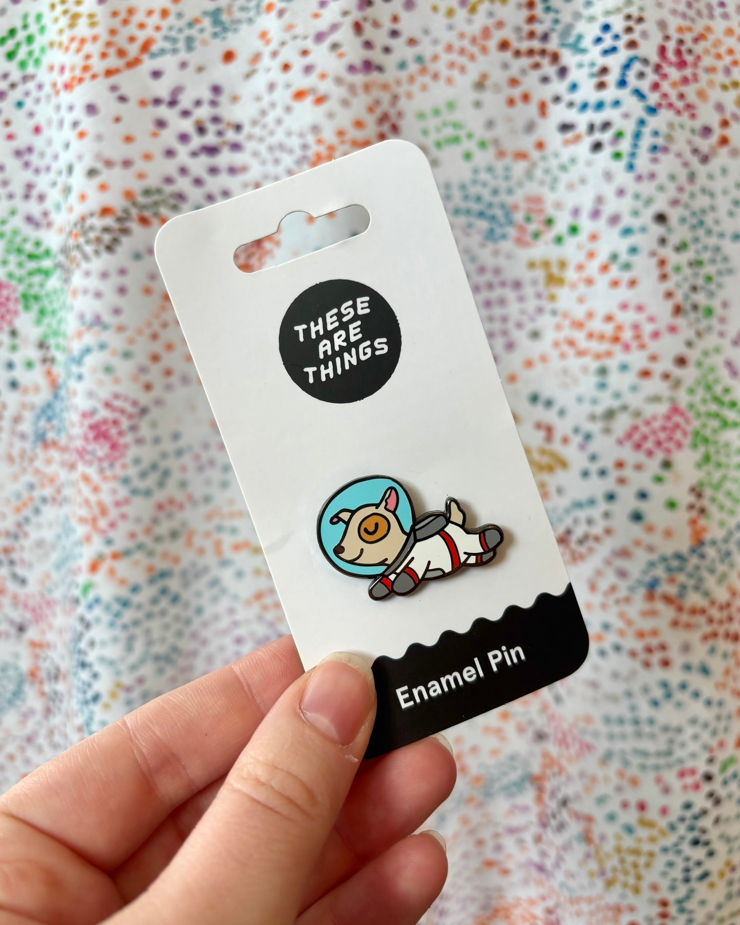 Astronaut Dog Enamel Pin