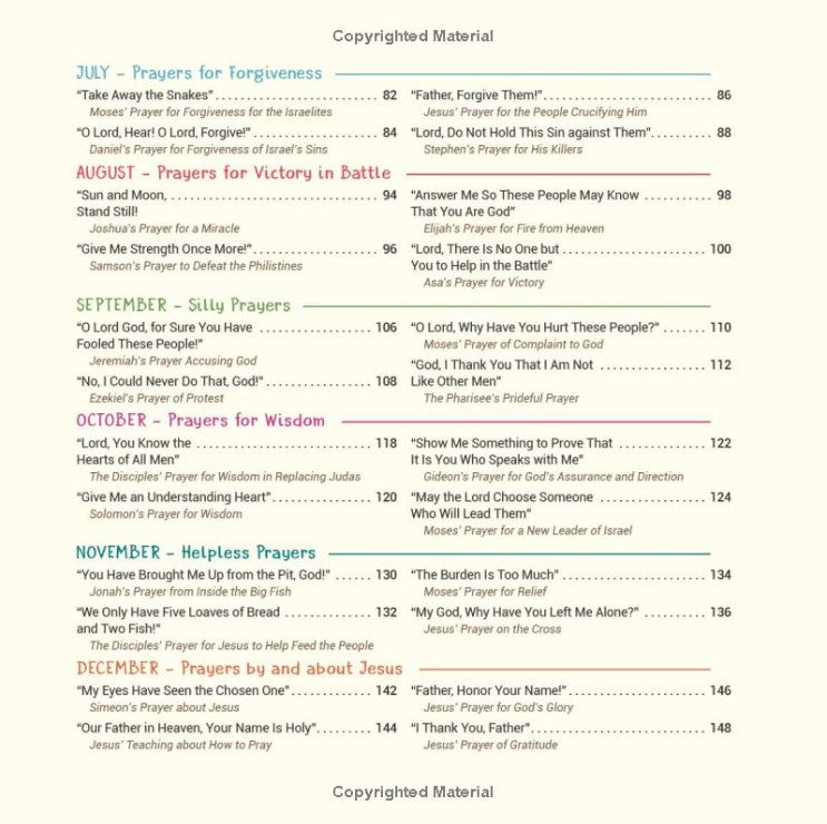 A Year of Bible Prayers: A Treasury of 48 Prayer Stories from God's Word