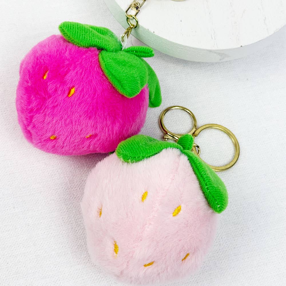 Strawberry Plushie Keychain