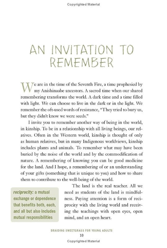 Braiding Sweetgrass for Young Adults