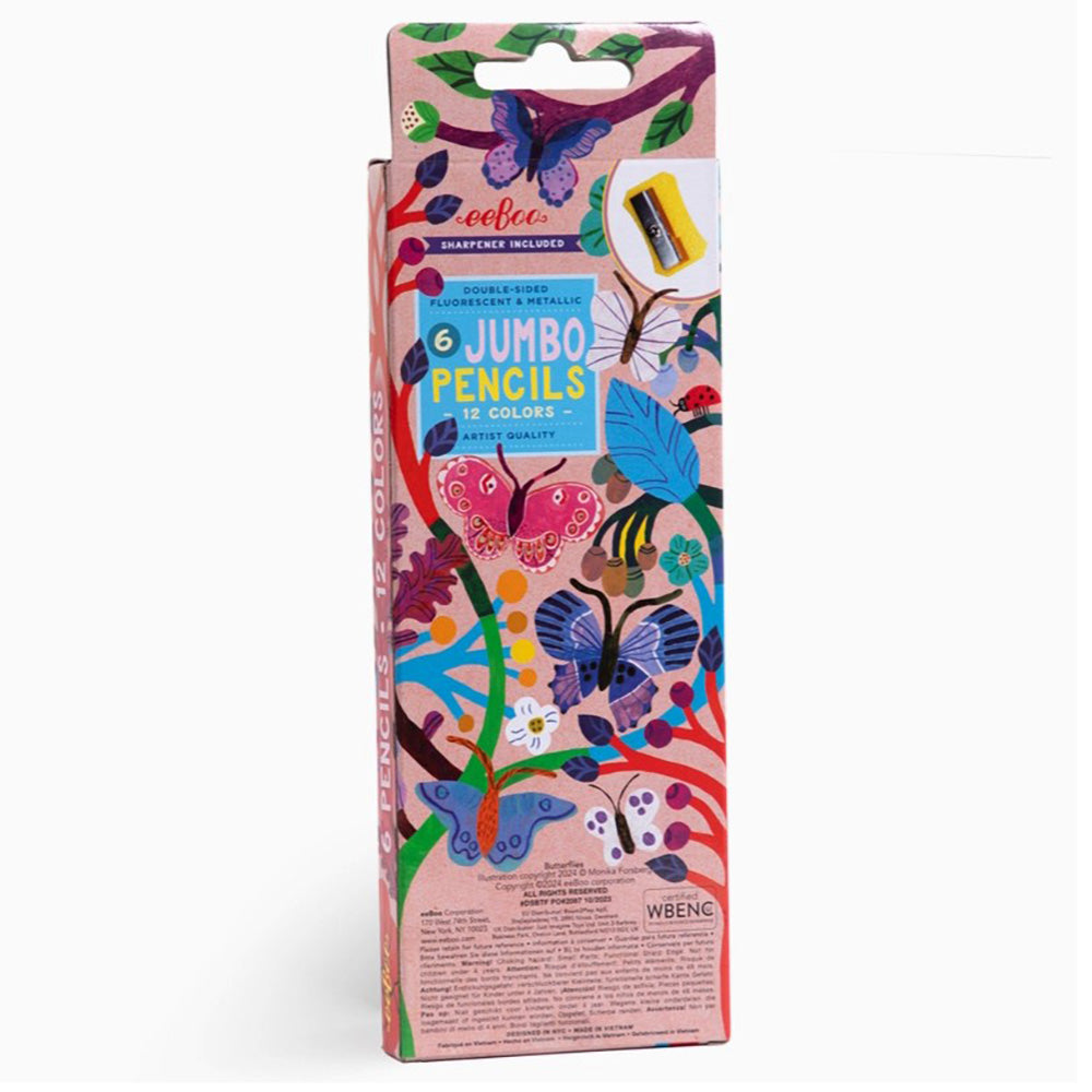 Butterflies Jumbo Double-Sided Pencils