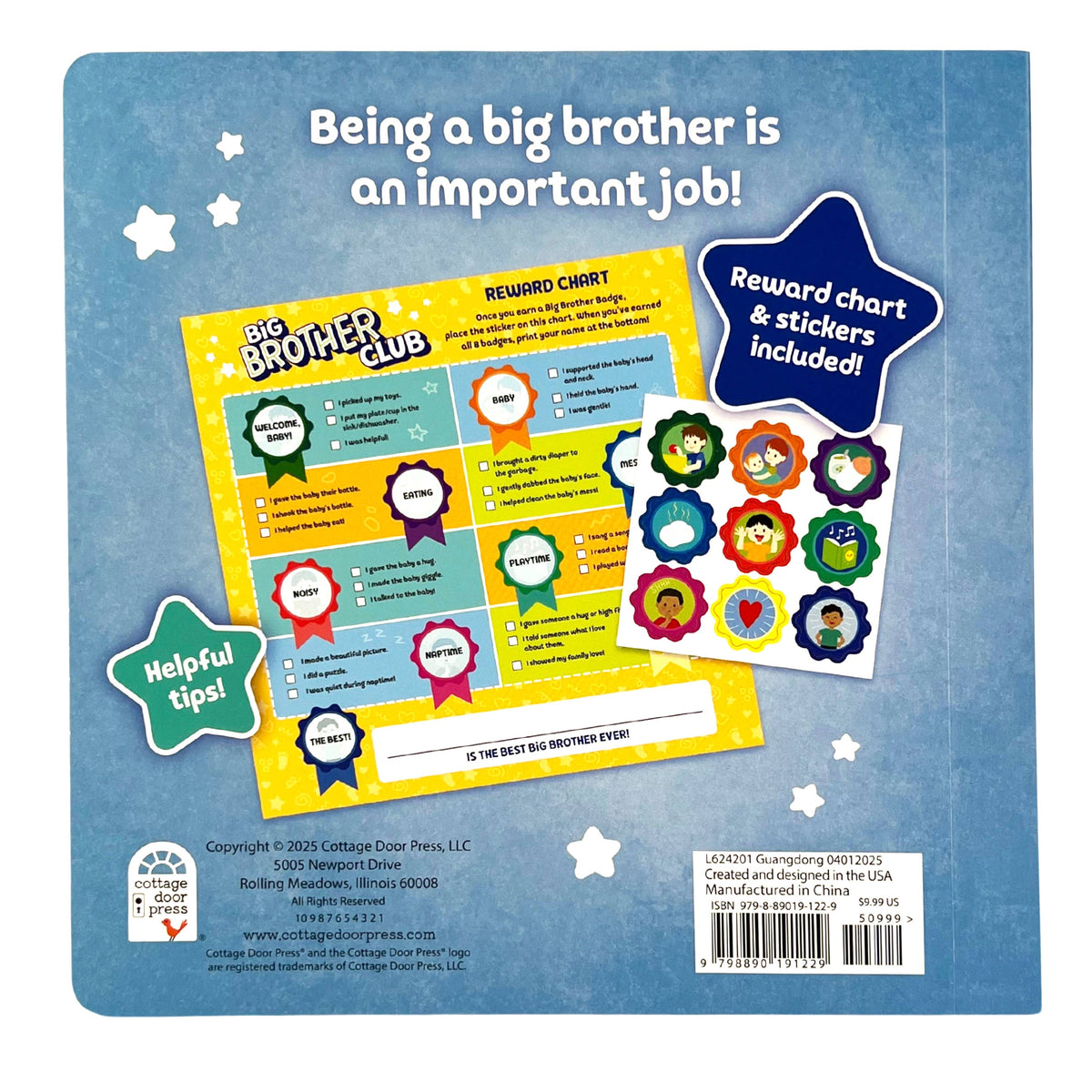 Big Brother Club Board Book with Reward Chart & Stickers
