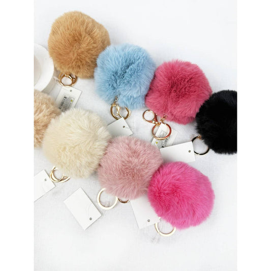 Soft Tone Pom Pom Keychain