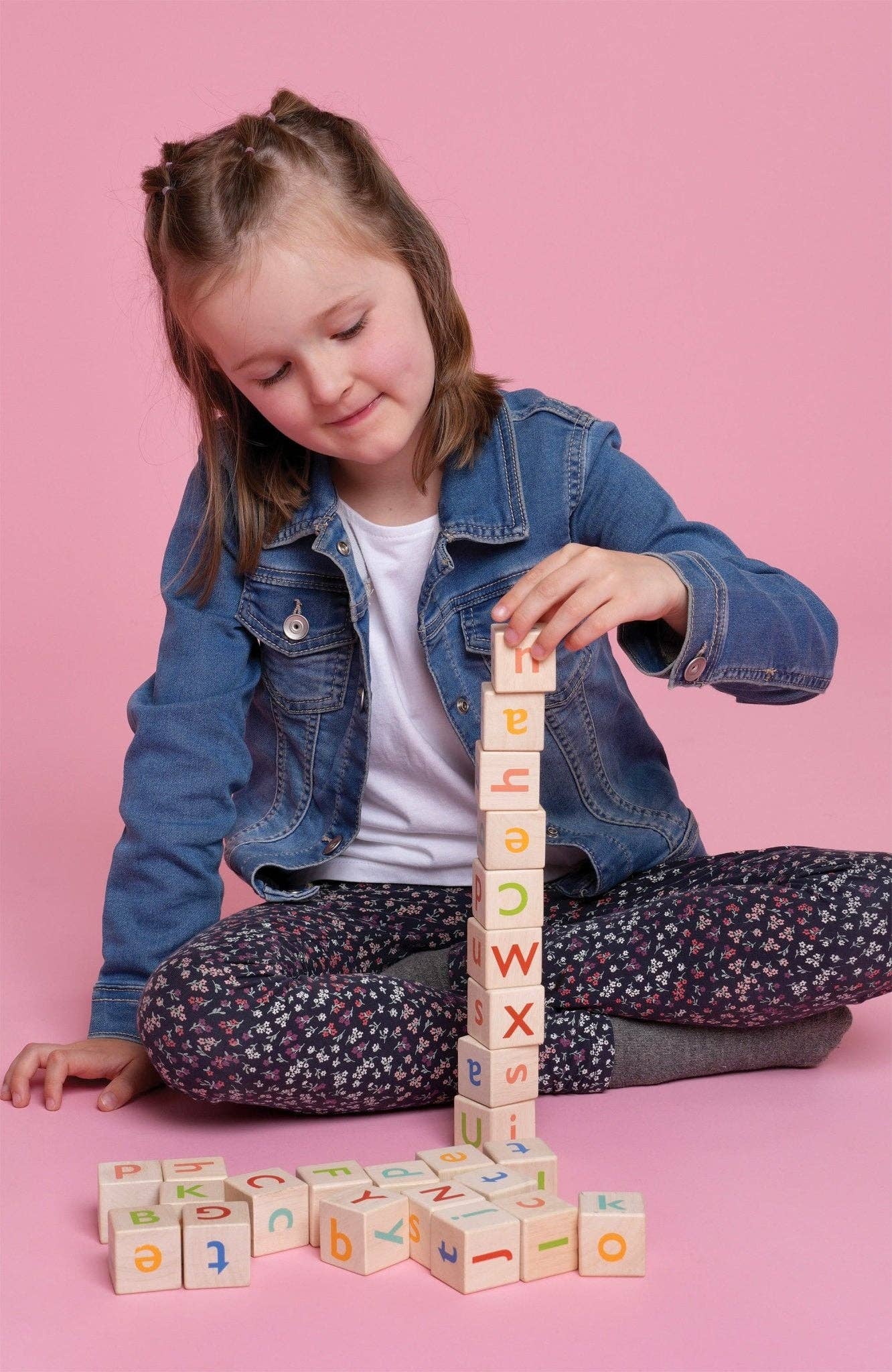 Mentari Wooden Alphabet Spelling Blocks
