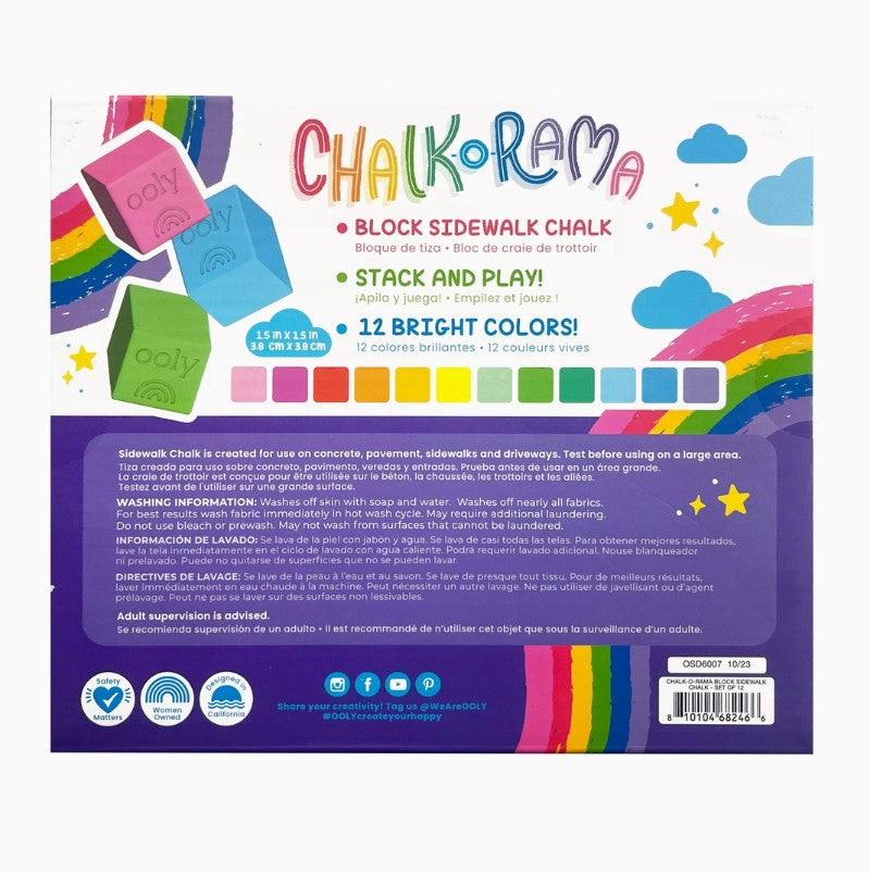 OOLY Chalk-O-Rama Block Sidewalk Chalk