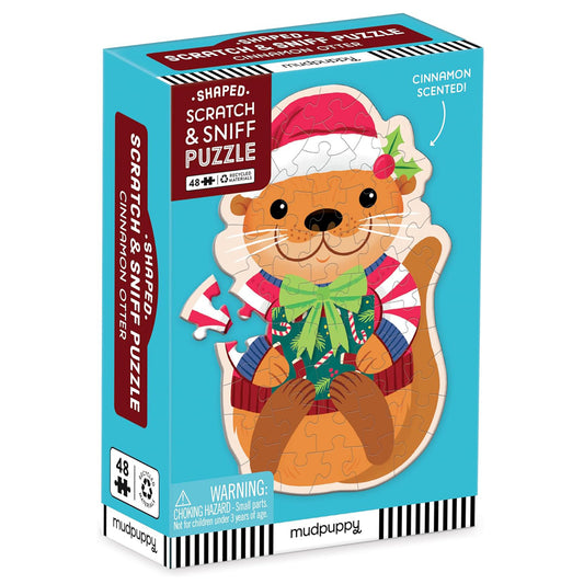 Mudpuppy 48 Piece Mini Scratch & Sniff Puzzle: Cinnamon Otter