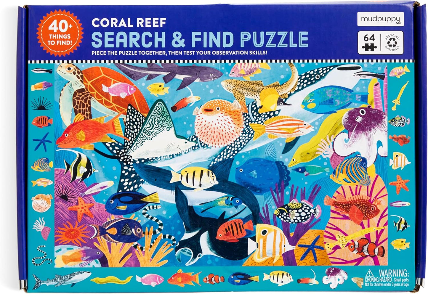 Mudpuppy 64 Piece Search & Find Puzzle: Coral Reef