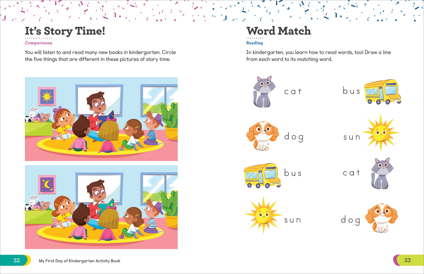 My First Day of Kindergarten Activity Book