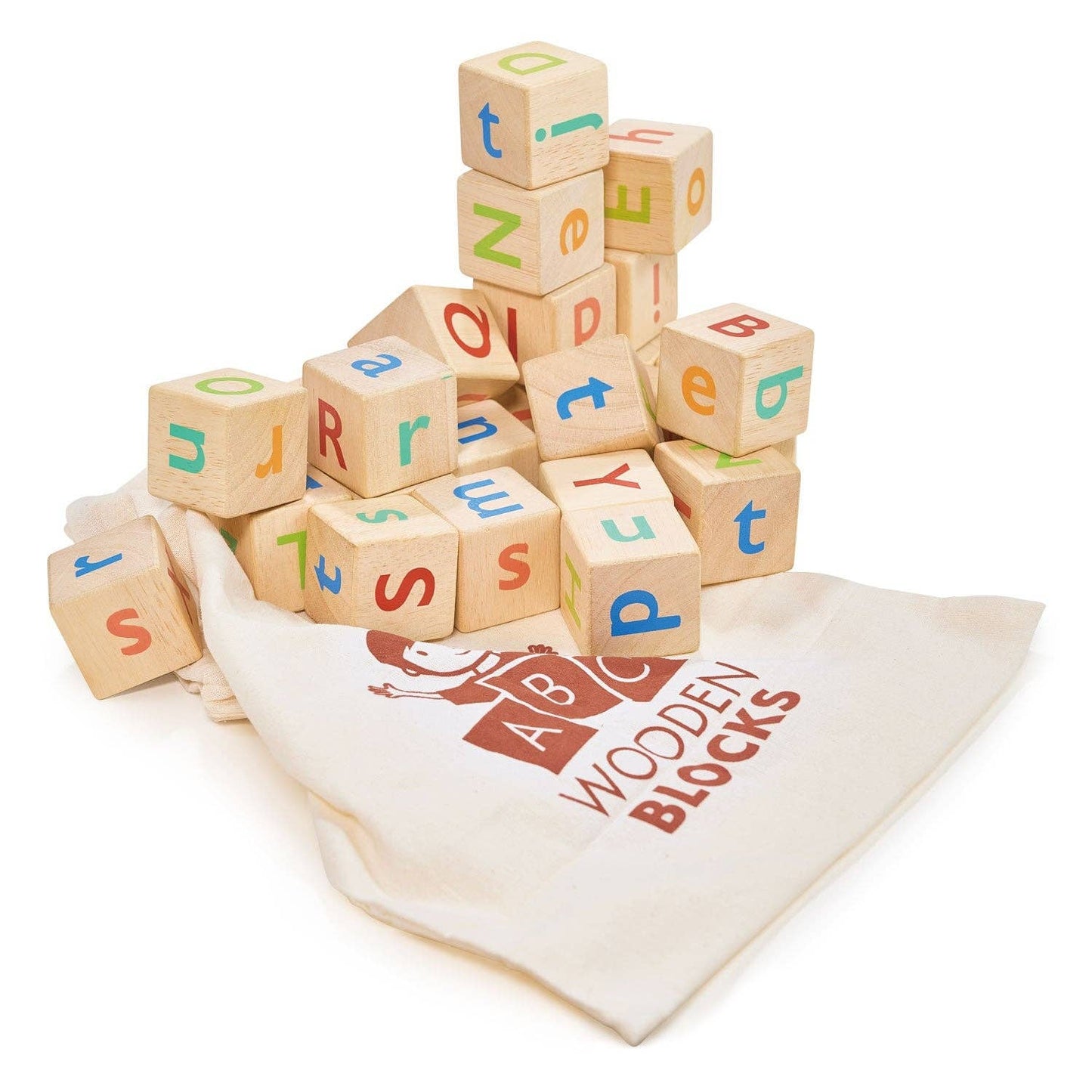 Mentari Wooden Alphabet Spelling Blocks