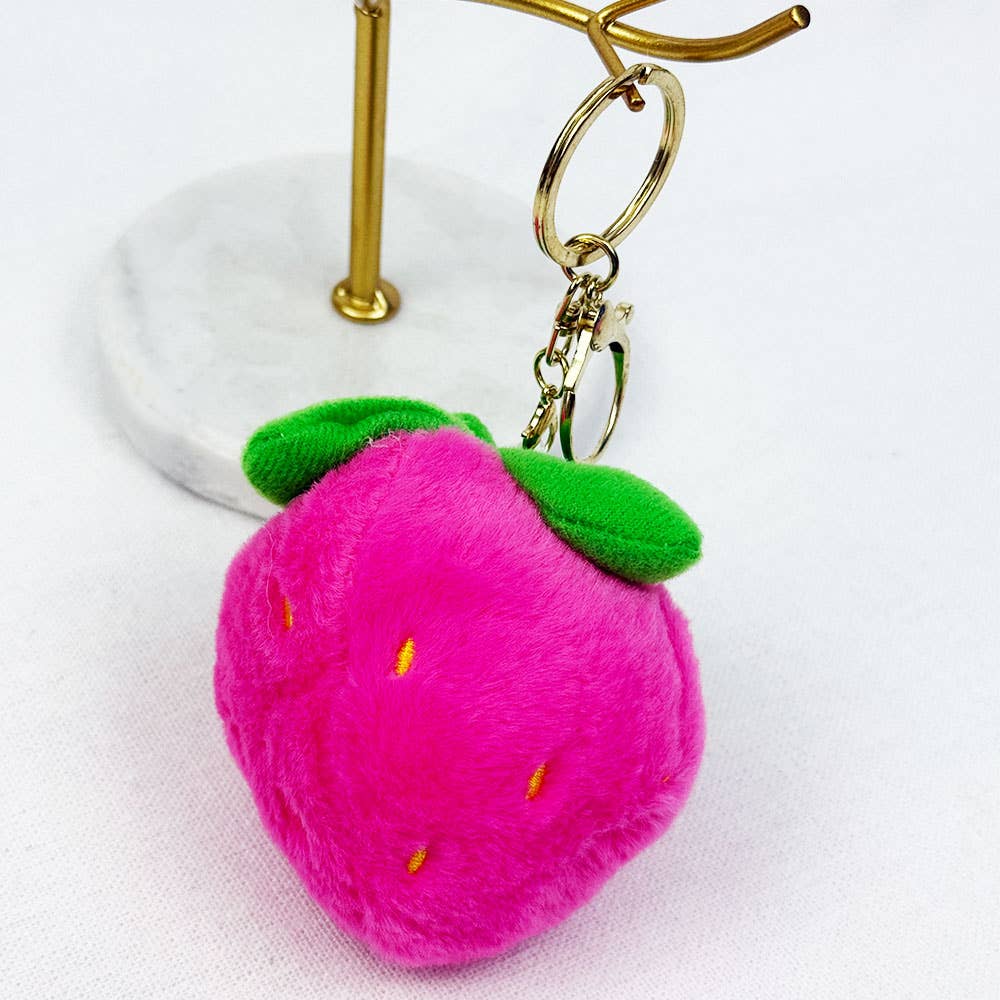 Strawberry Plushie Keychain