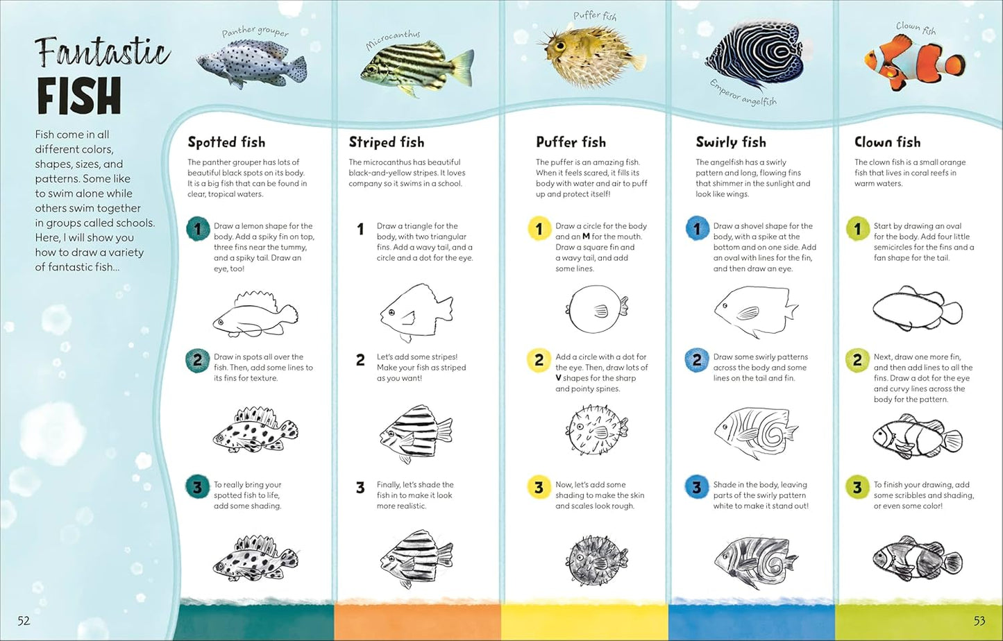 Draw Along Animals: Sketch Your Way Through the Animal Kingdom