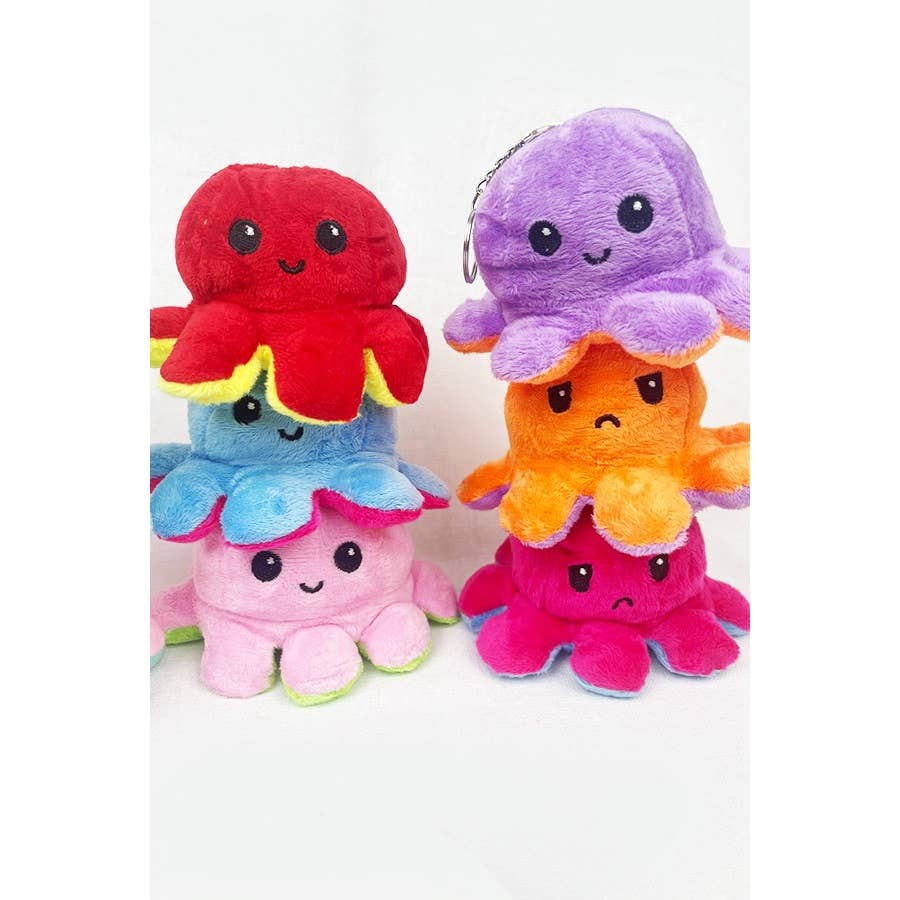 Reversible Octopus Plushie Keychain