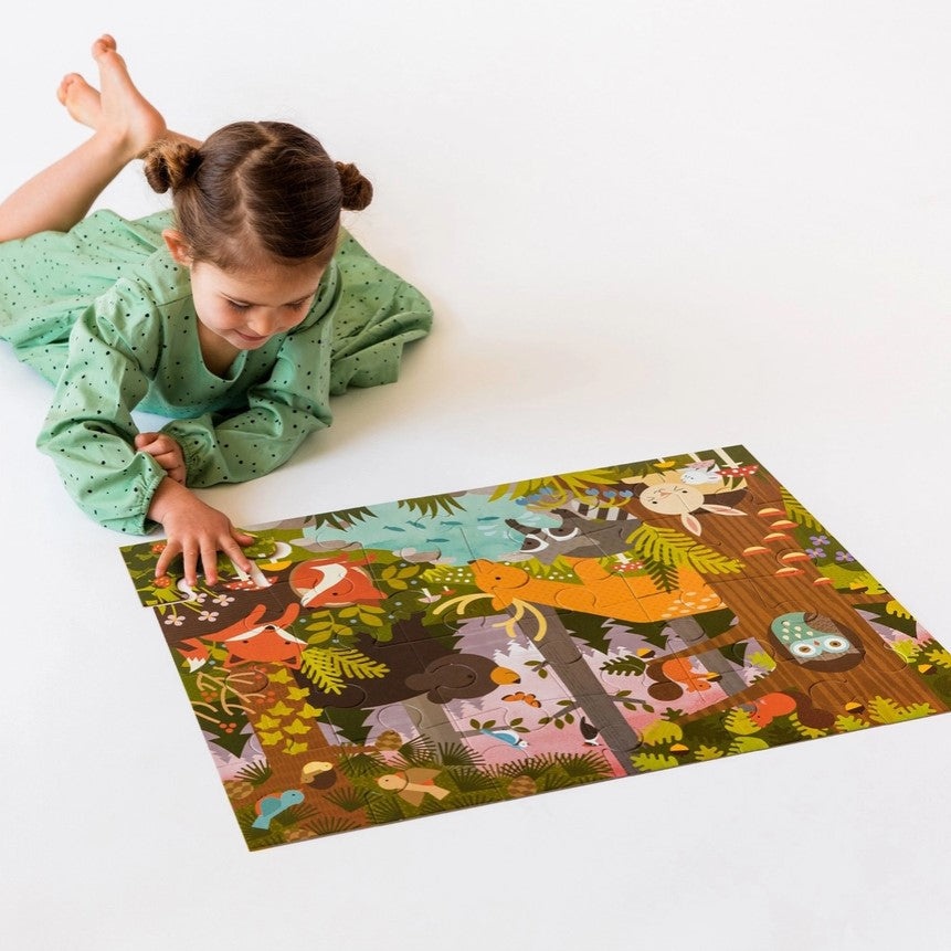 Petit Collage 24 Piece Floor Puzzle: Enchanted Woodland