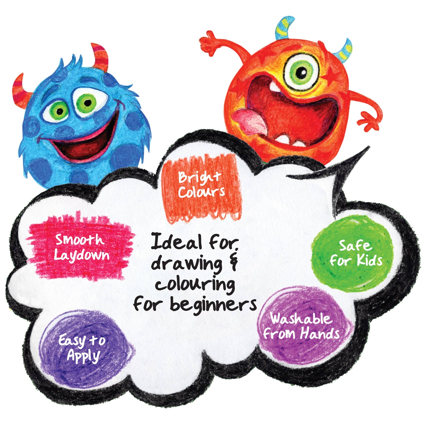 24 Ct Jumbo Wax Crayons + 2 Glitter Crayons
