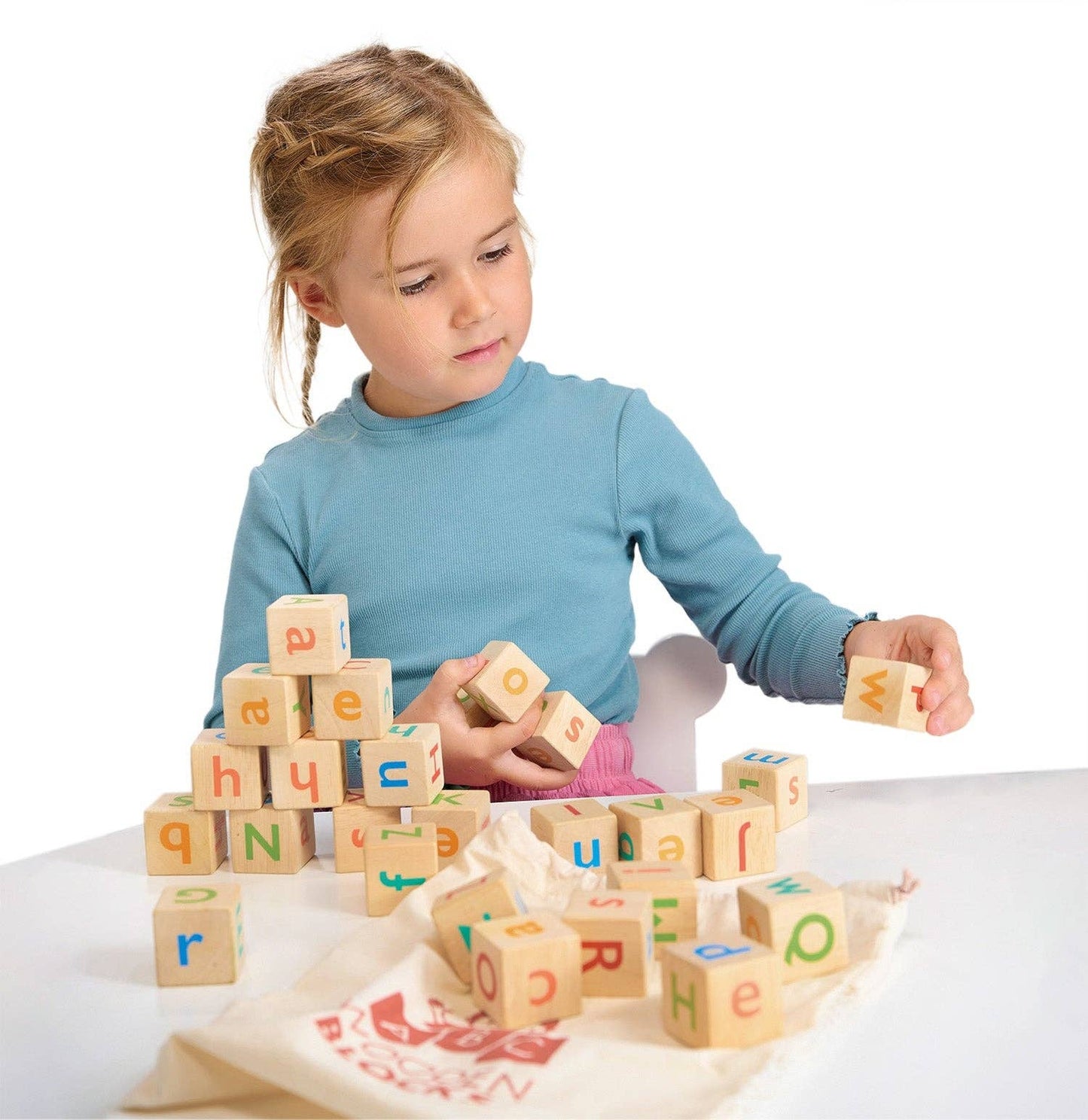 Mentari Wooden Alphabet Spelling Blocks