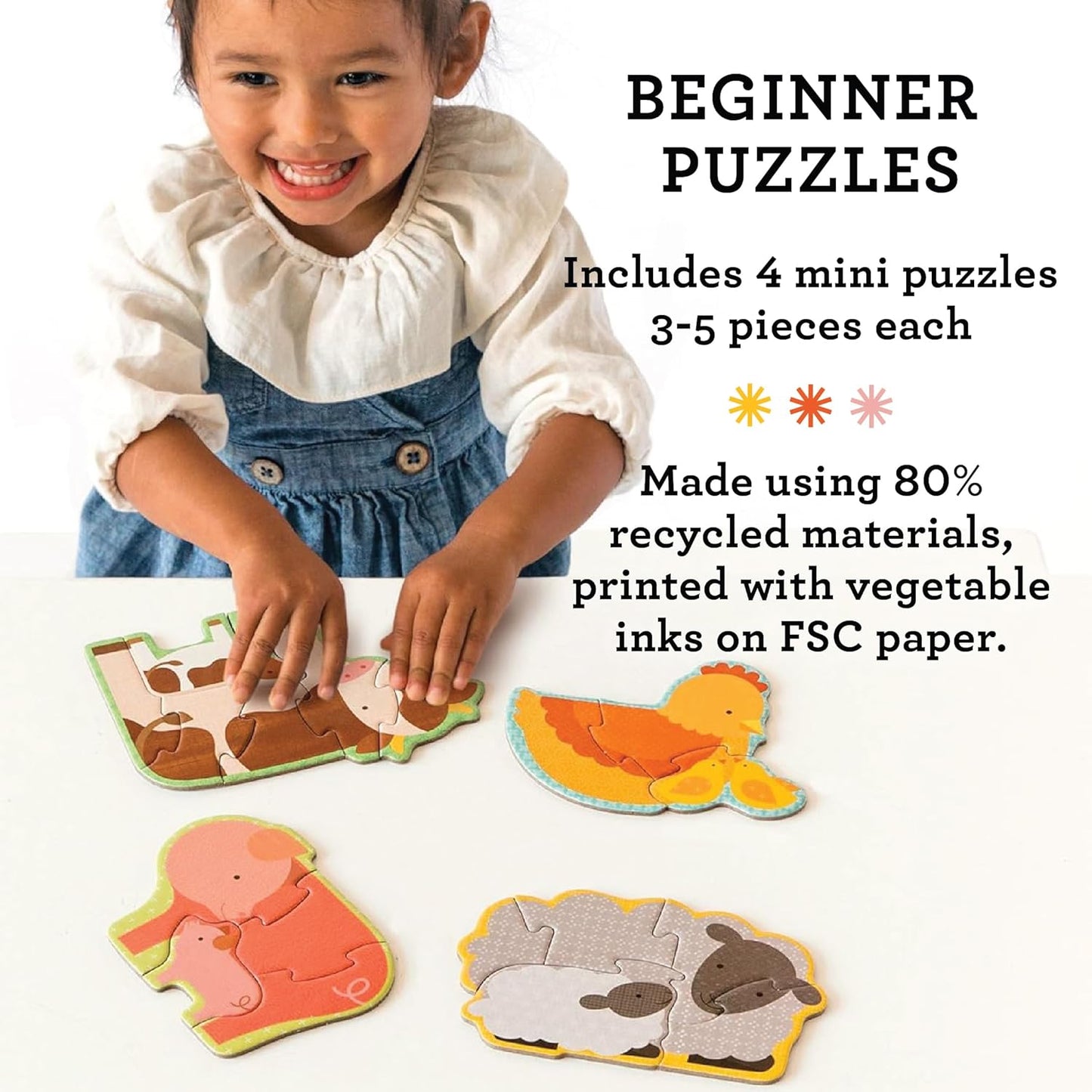 Mudpuppy Beginner Puzzle: Farm Babies