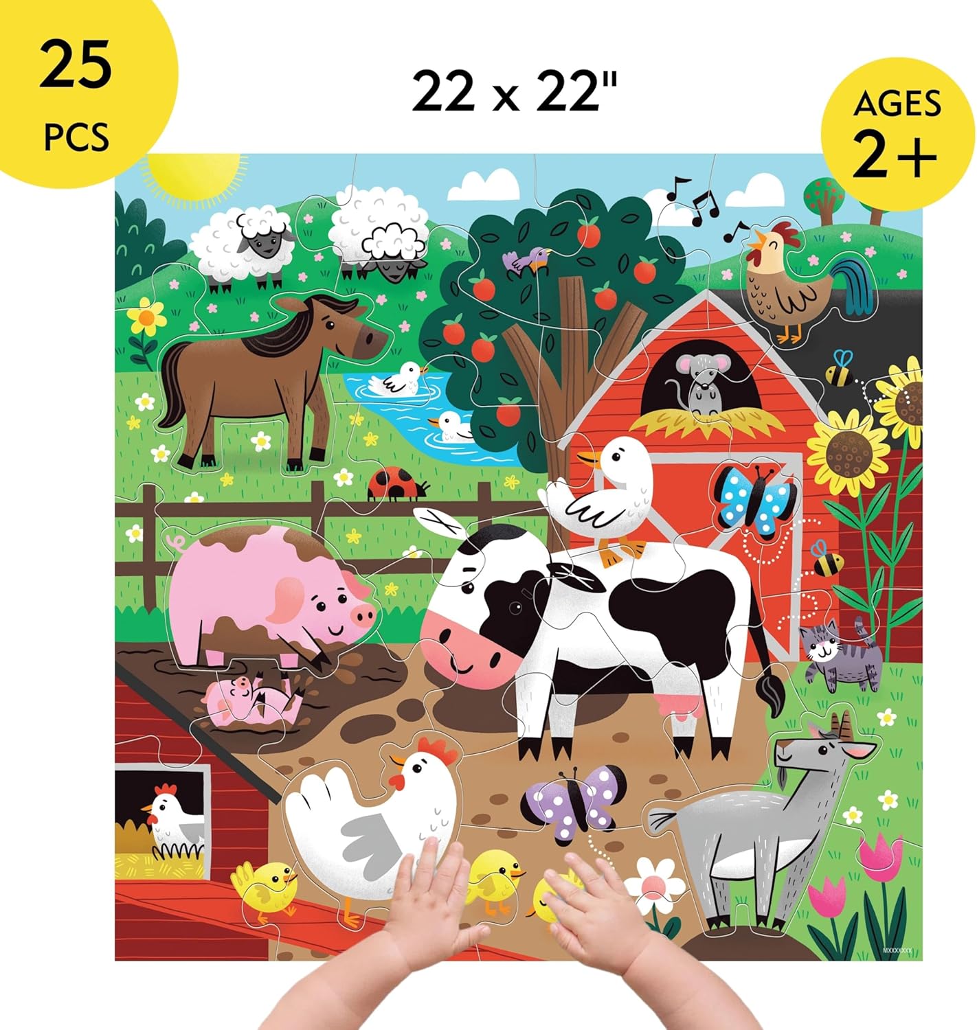 Mudpuppy 25 Piece Floor Puzzle: Farm Friends