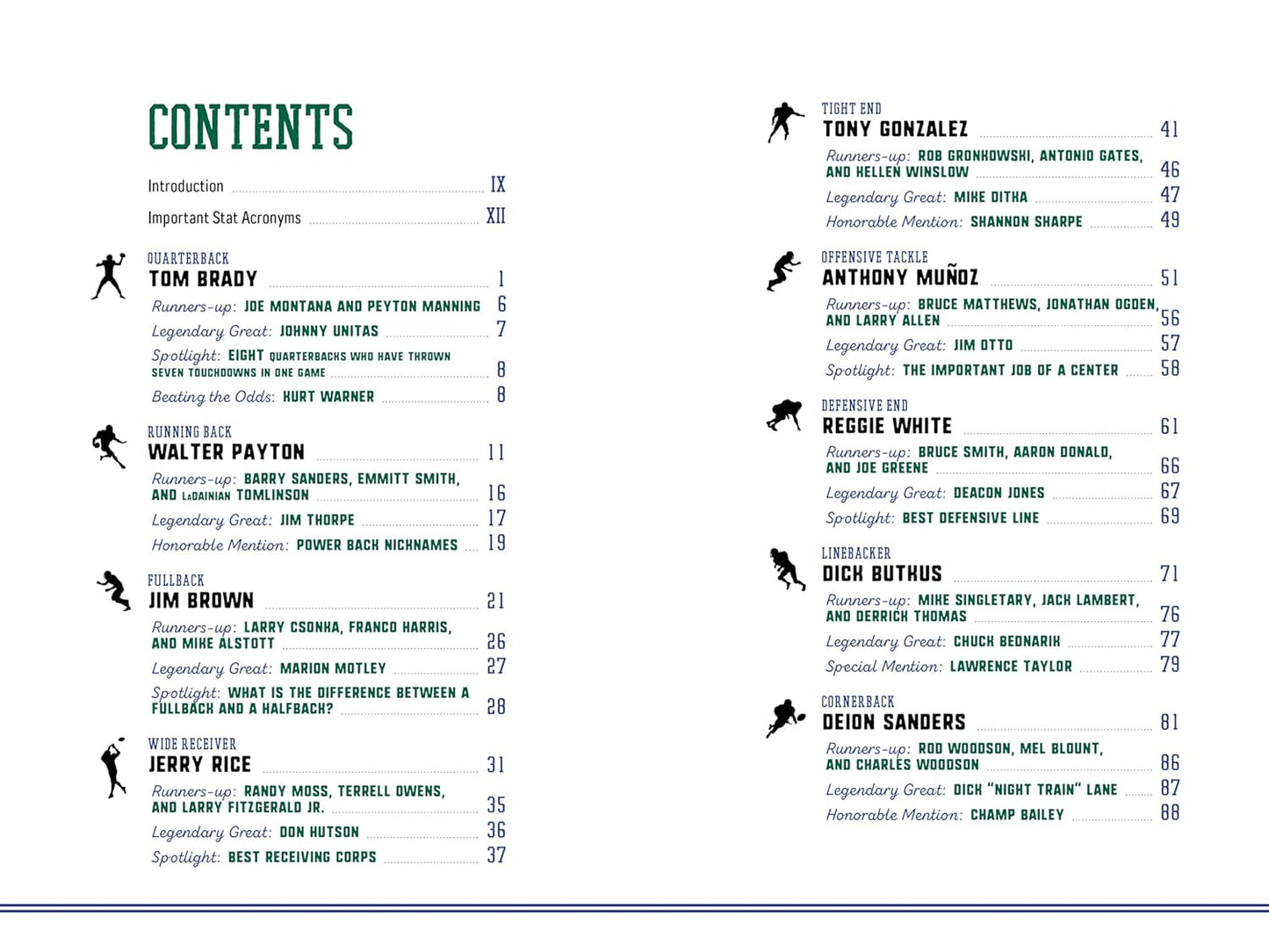 Football Biographies for Kids: The Greatest NFL Players from the 1960s to Today