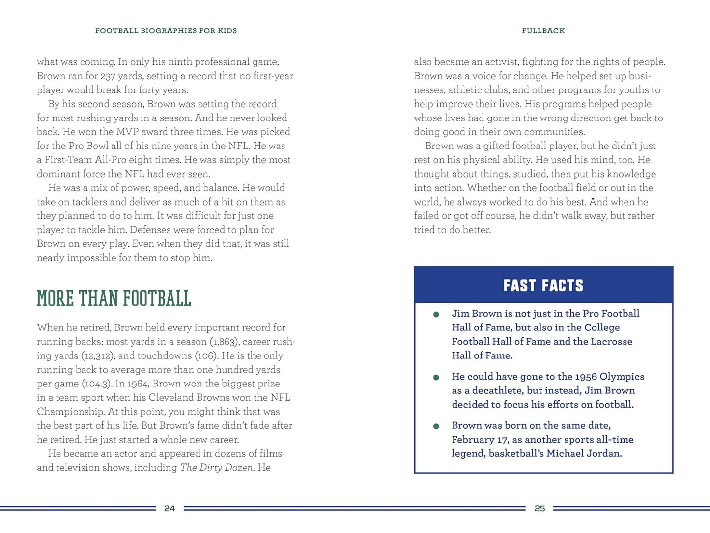 Football Biographies for Kids: The Greatest NFL Players from the 1960s to Today