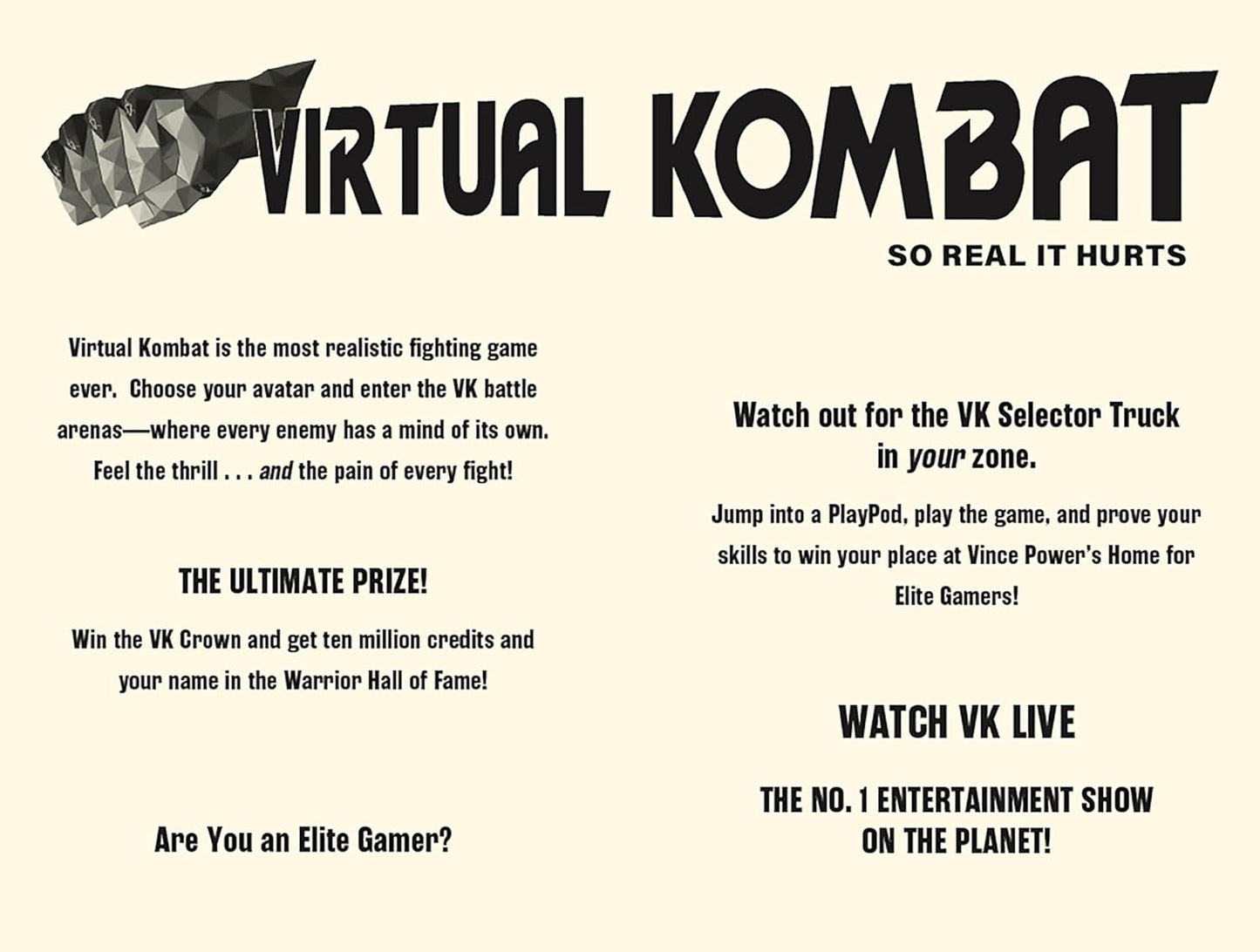 High Readability: Virtual Combat #1: Gamer