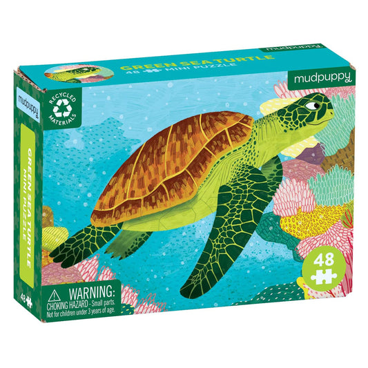 Mudpuppy Mini Puzzle: Green Sea Turtle