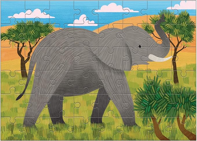 Mudpuppy 48 Piece Mini Puzzle: African Elephant