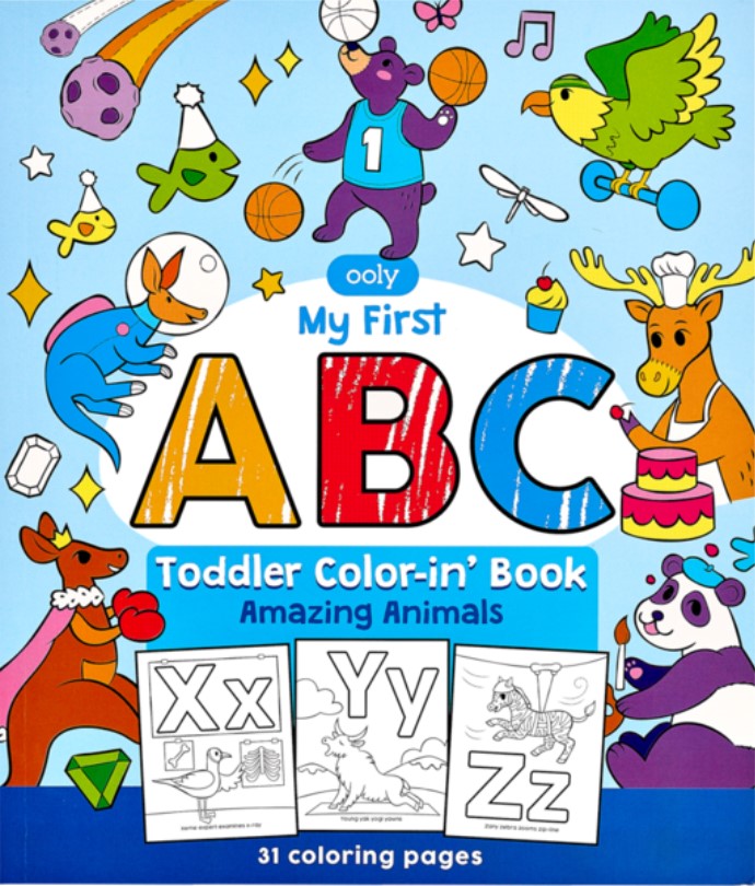 My First ABC Toddler Color-in' Book: Amazing Animals