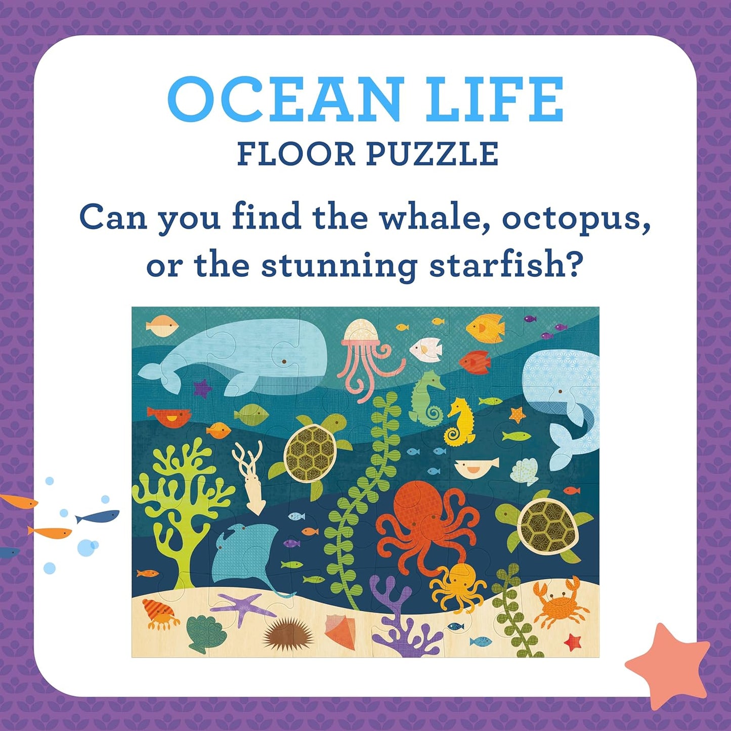 Petit Collage 24 Piece Floor Puzzle: Ocean Life