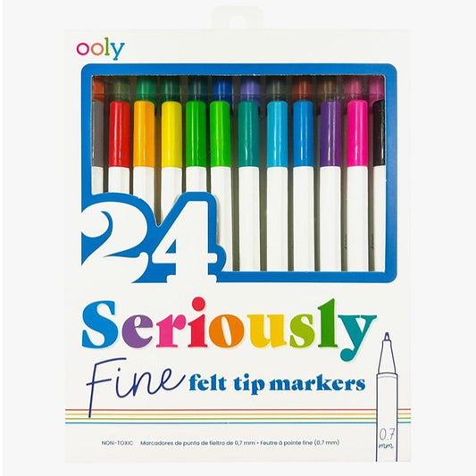 Seriously: Fine Felt Tip Markers Set of 24