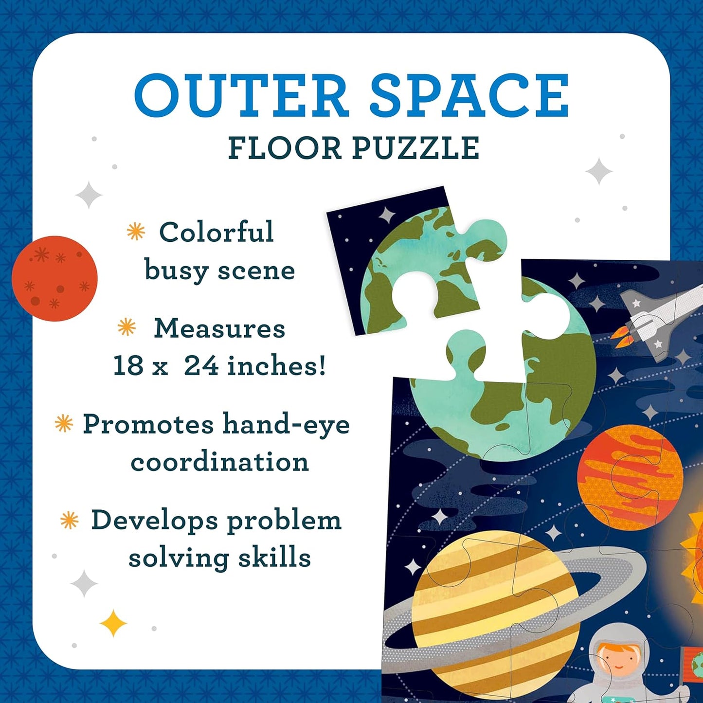 Petit Collage 24 Piece Floor Puzzle: Outer Space