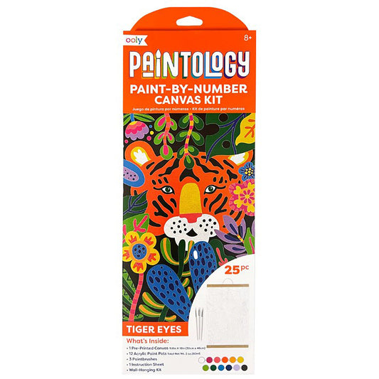 OOLY Paintology Paint-By-Number Canvas Kit: Tiger Eyes