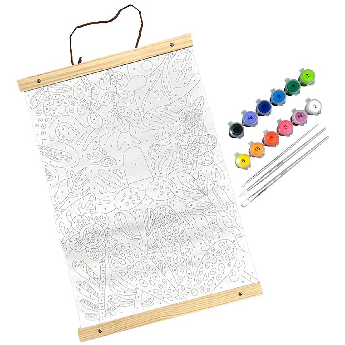 OOLY Paintology Paint-By-Number Canvas Kit: Tiger Eyes