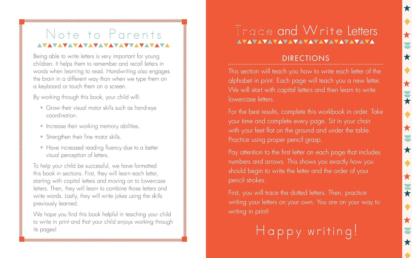 Print Handwriting Workbook for Kids