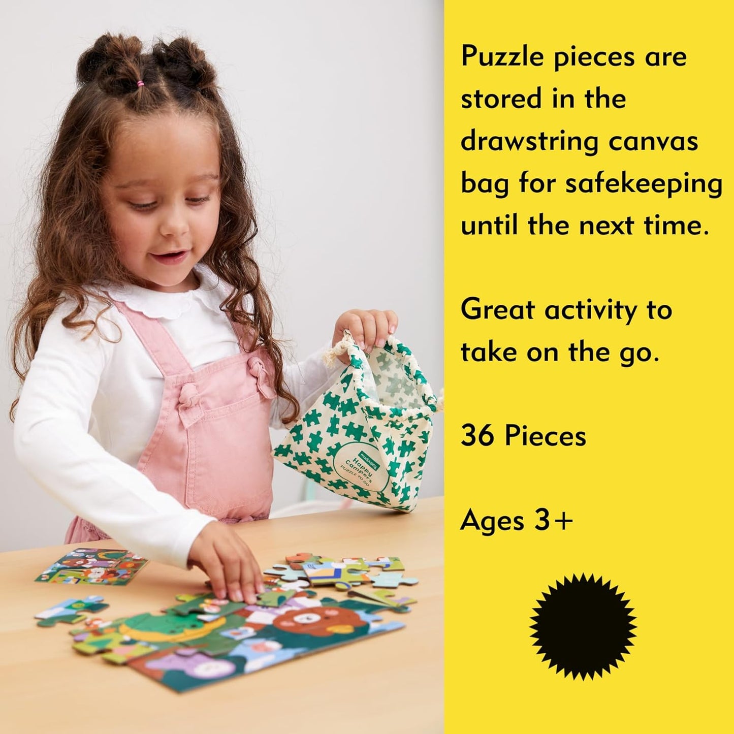 36 Piece Puzzle to Go: Happy Campers