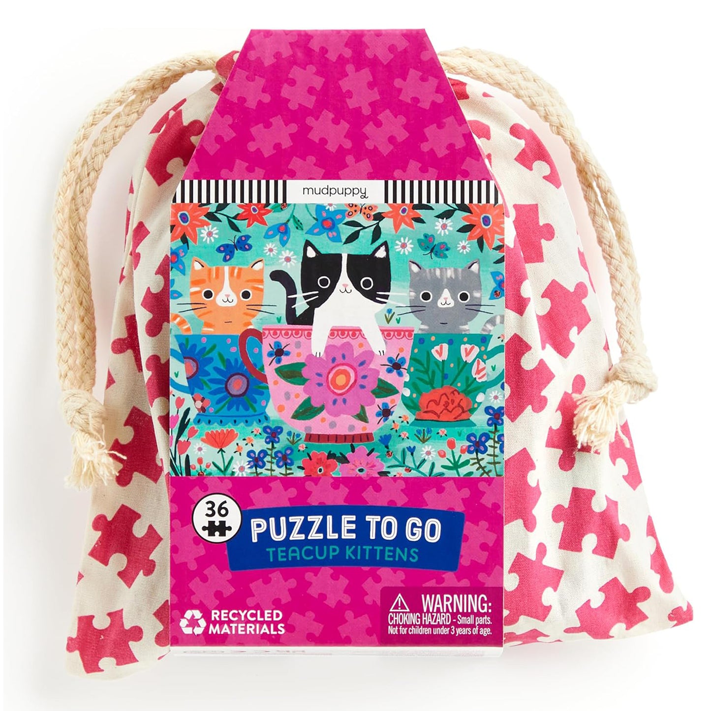 36 Piece Puzzle to Go: Teacup Kittens