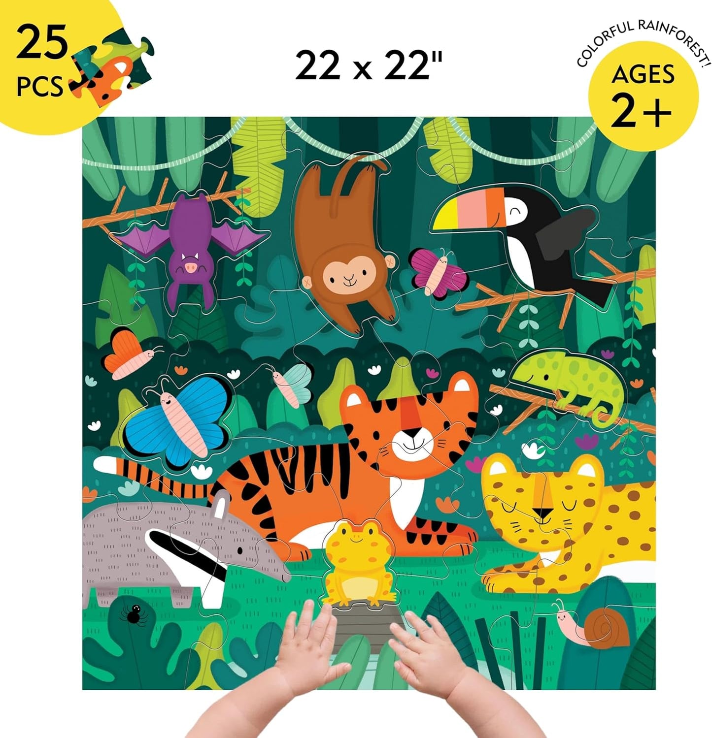 Mudpuppy 25 Piece Floor Puzzle: Rainforest