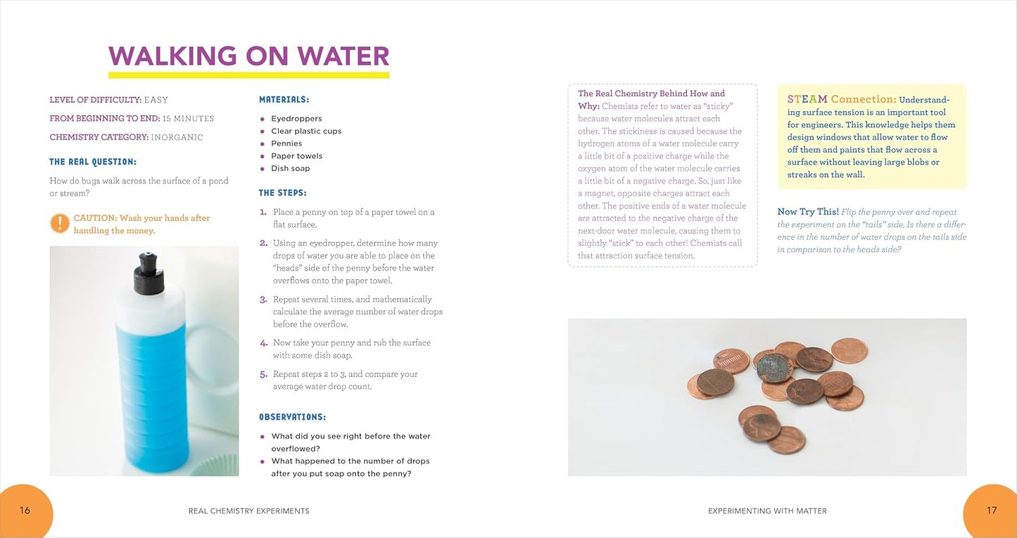 Real Chemistry Experiments: 40 Exciting Steam Activities for Kids