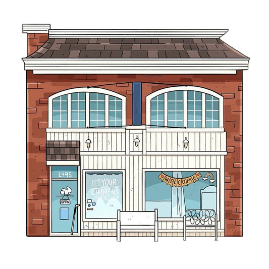 Rolling Rabbit Storefront Vinyl Sticker