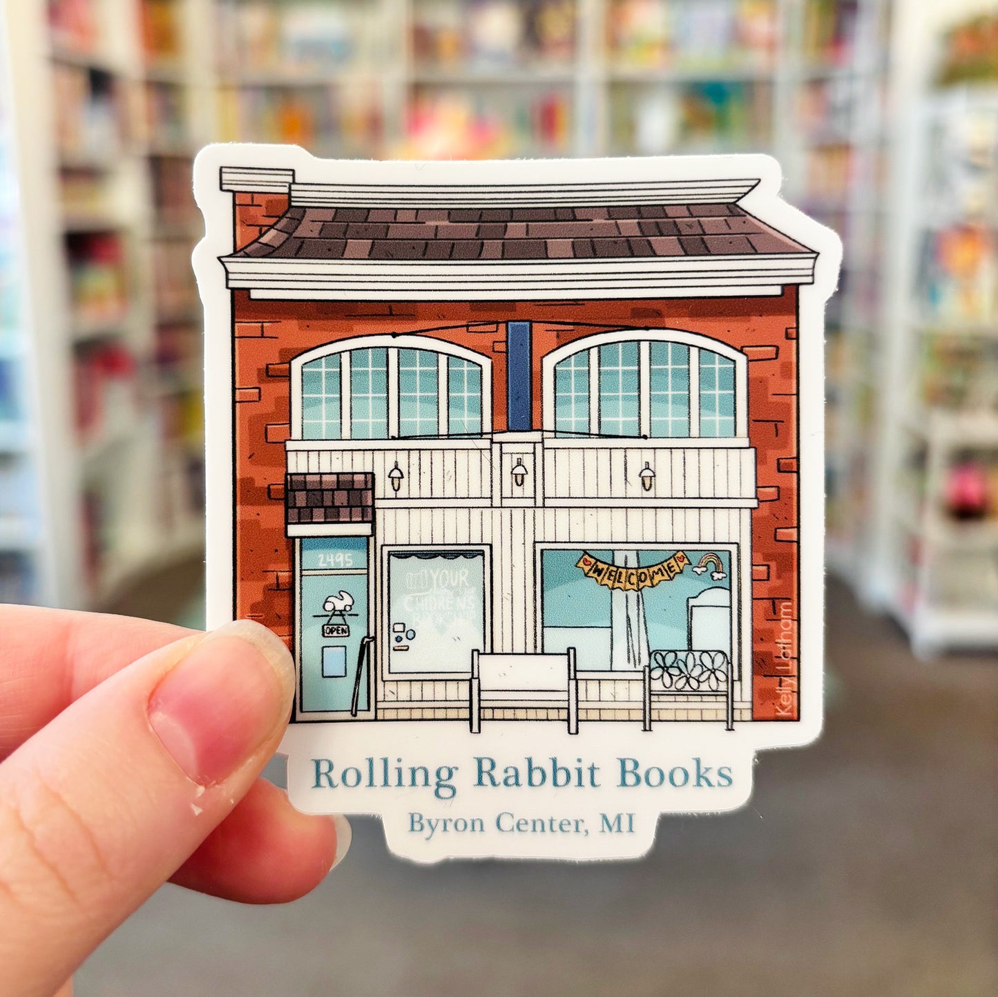 Rolling Rabbit Storefront Vinyl Sticker
