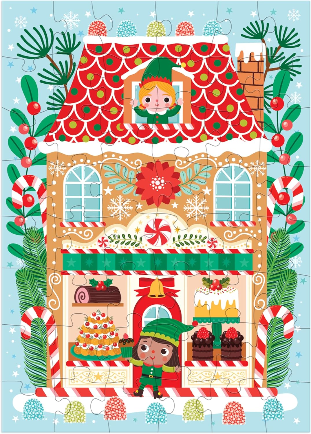 Santa's Bakery 48 Piece Mini Puzzle Ornament