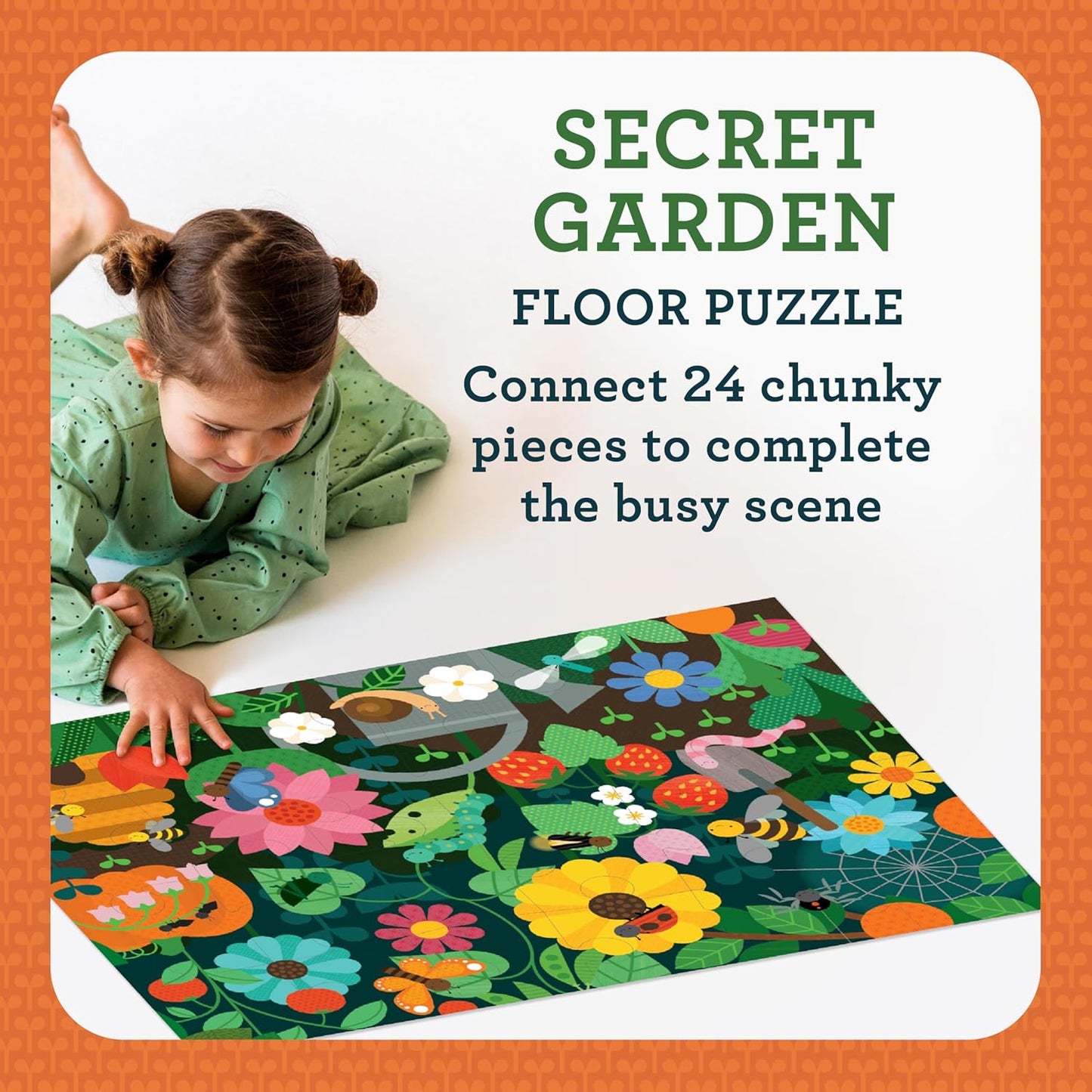 Petit Collage 24 Piece Floor Puzzle: Secret Garden