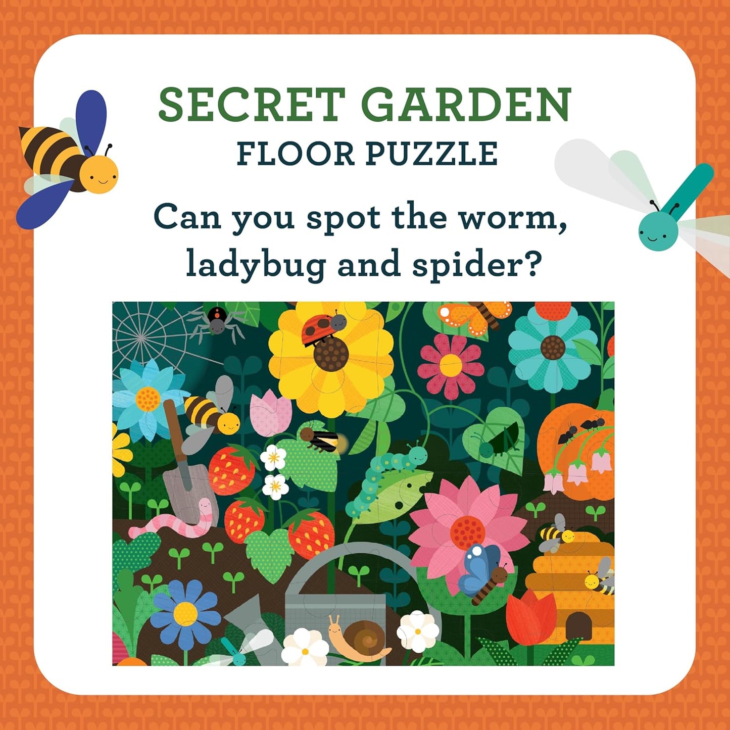 Petit Collage 24 Piece Floor Puzzle: Secret Garden