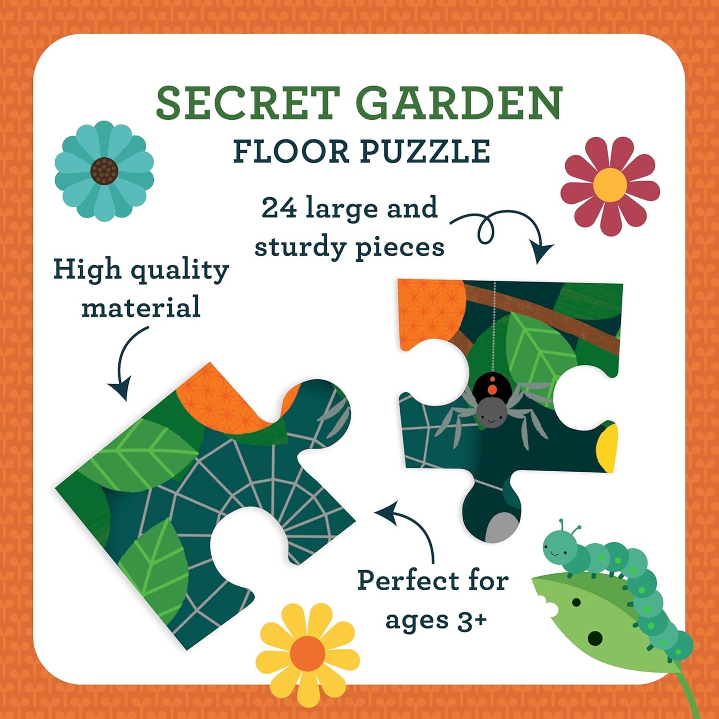 Petit Collage 24 Piece Floor Puzzle: Secret Garden
