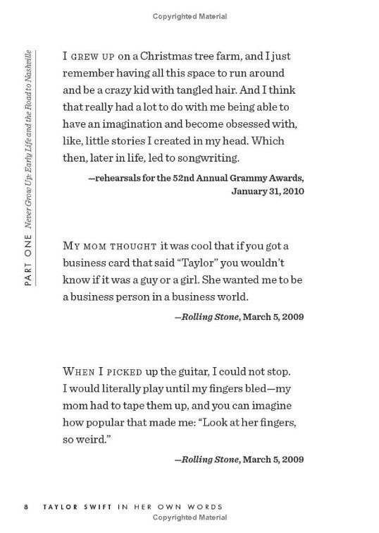 Taylor Swift: In Her Own Words: Young Reader Edition