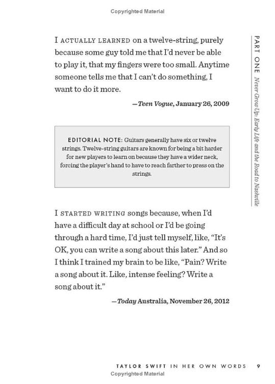 Taylor Swift: In Her Own Words: Young Reader Edition