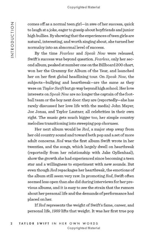 Taylor Swift: In Her Own Words: Young Reader Edition