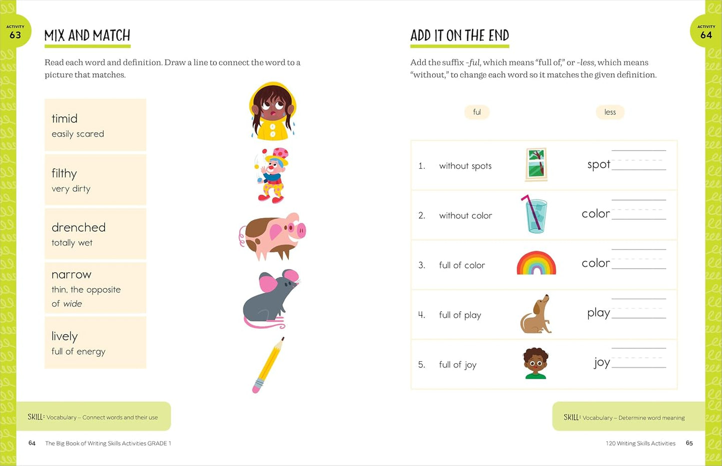 Big Book of Writing Skills Activities, Grade 1