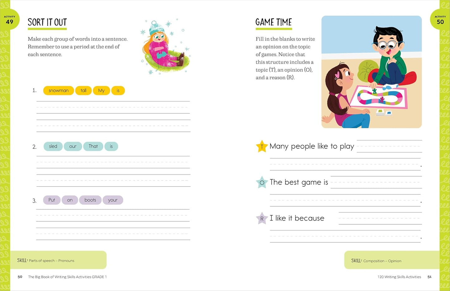 Big Book of Writing Skills Activities, Grade 1