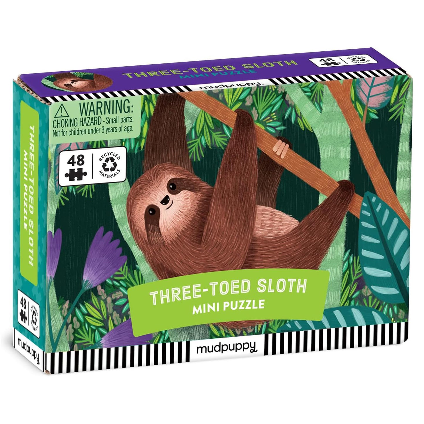 Mudpuppy Mini Puzzle: Three-Toed Sloth